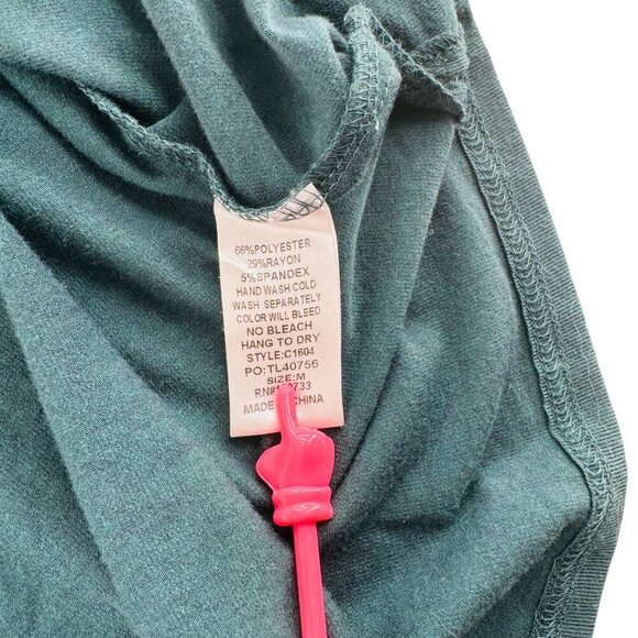 Umgee‎ Womens Embroidered Floral Tunic Top M Rayon/Spandex Teal - Picture 3 of 7